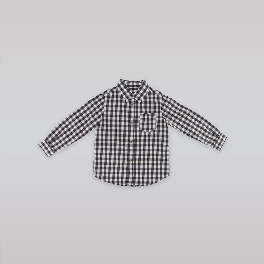 Nanos Baby Boys Classic Checkered Cotton Button Up Shirt