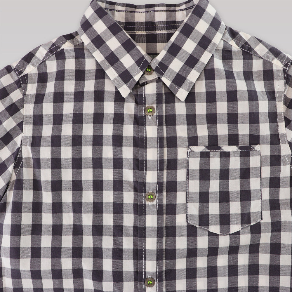 Nanos Baby Boys Classic Checkered Cotton Button Up Shirt