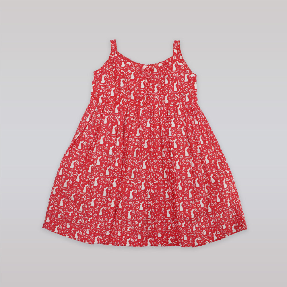Belle & Boo Girls Floral Print Sleeveless Cotton Sun Dress