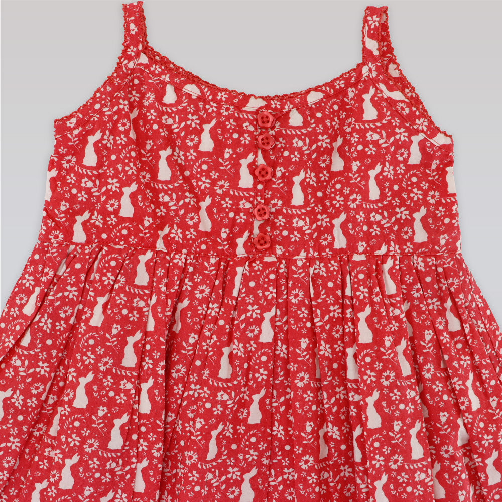 Belle & Boo Girls Floral Print Sleeveless Cotton Sun Dress