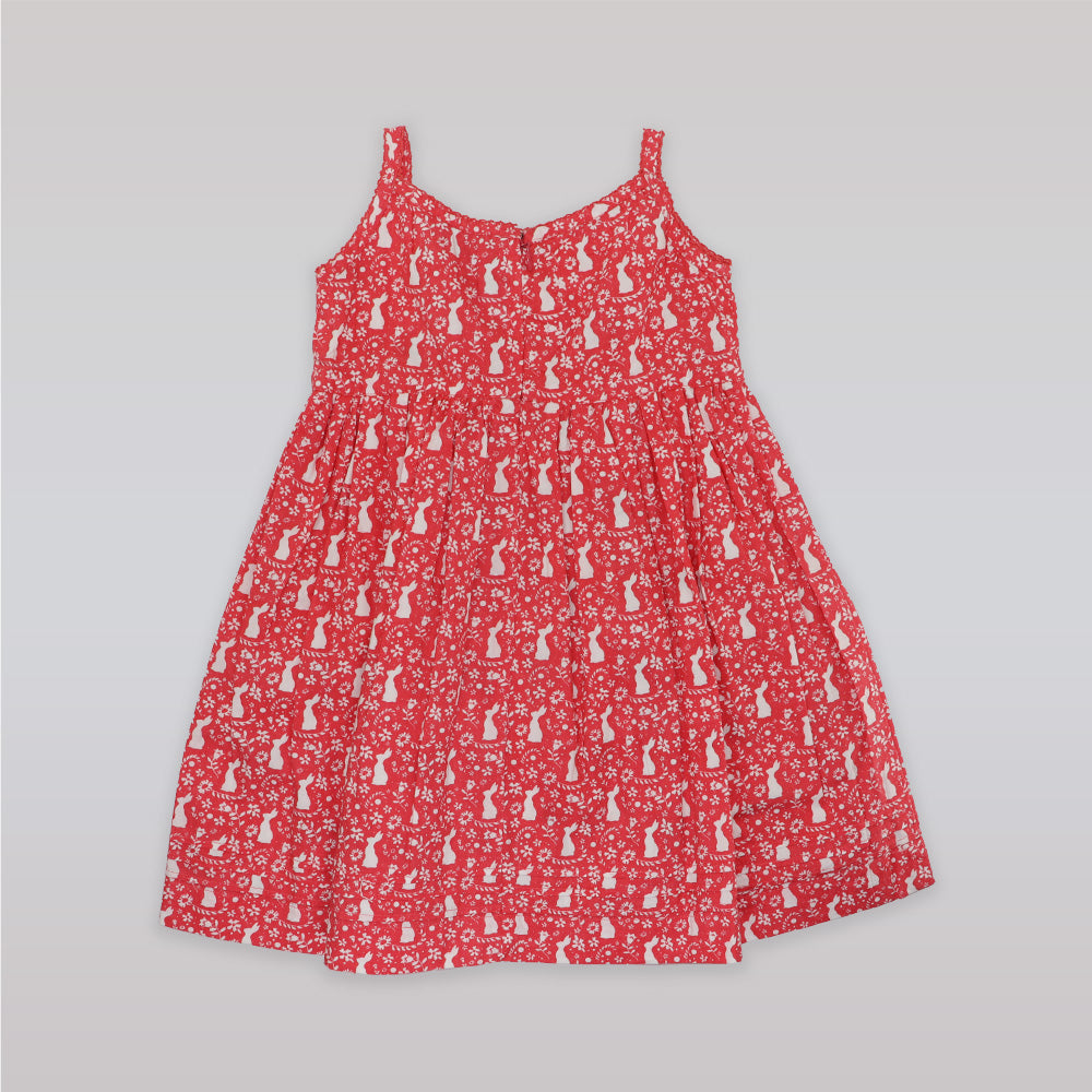 Belle & Boo Girls Floral Print Sleeveless Cotton Sun Dress