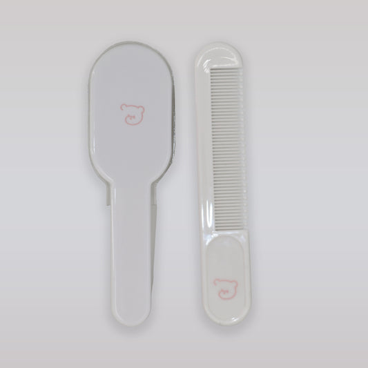 Pasito a Pasito Soft Pink Baby Brush and Comb Set