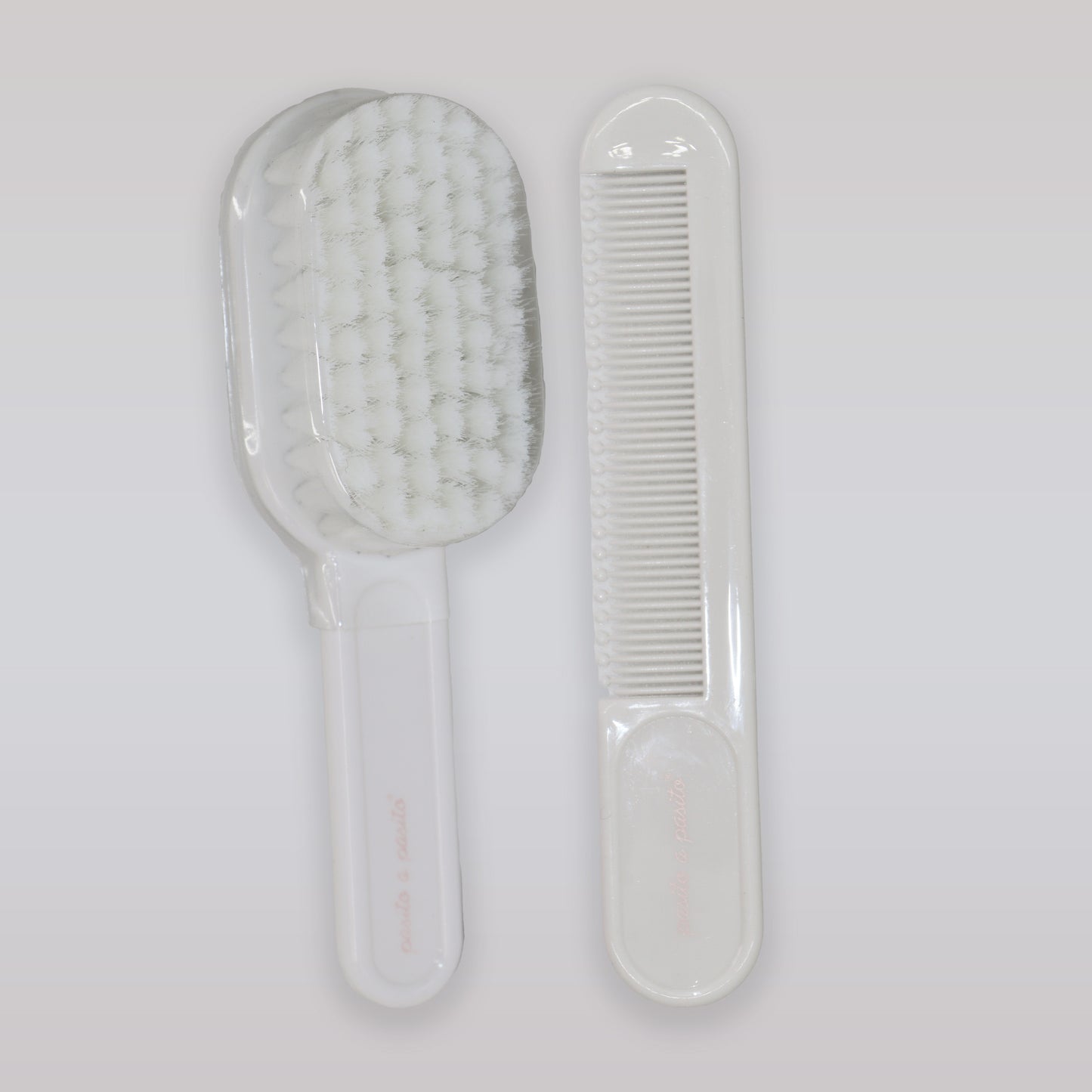 Pasito a Pasito Soft Pink Baby Brush and Comb Set