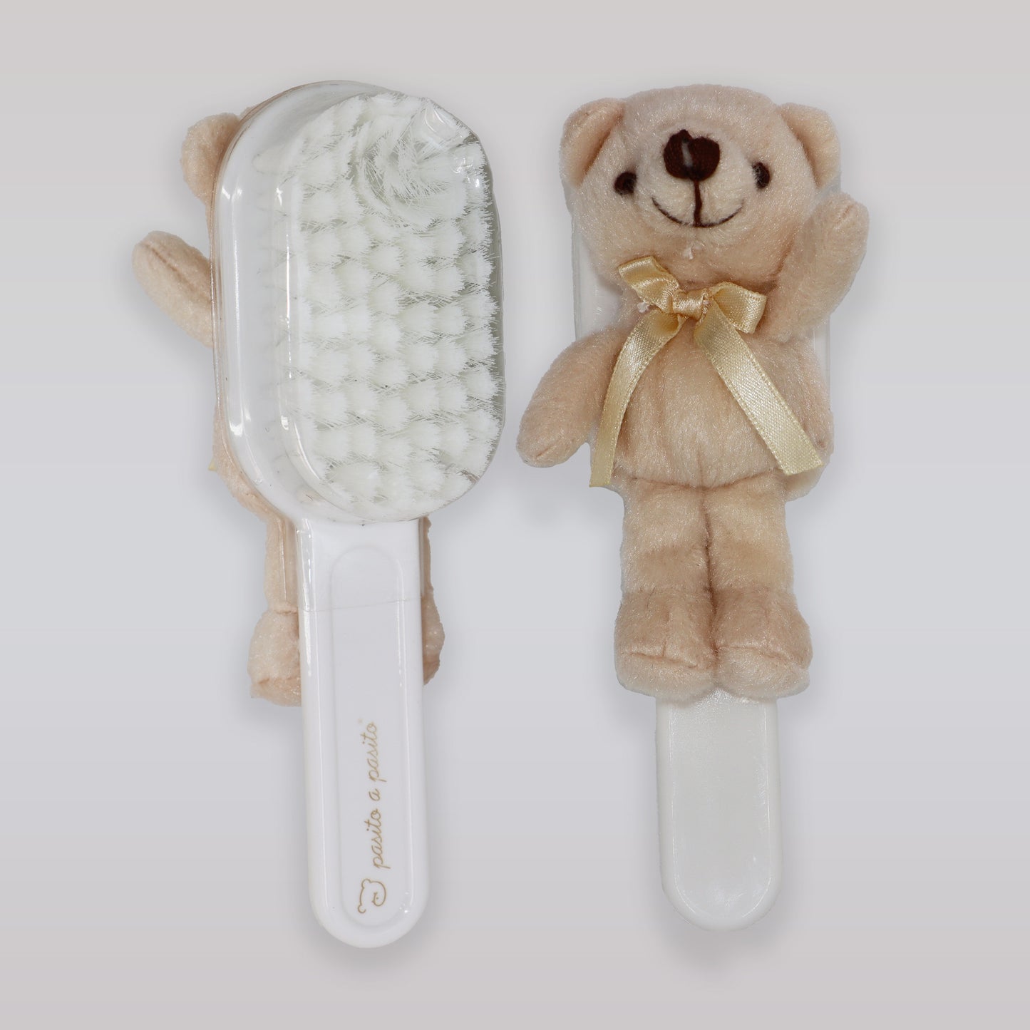 Pasito a Pasito Soft Lying Bear Baby Brush and Comb Set
