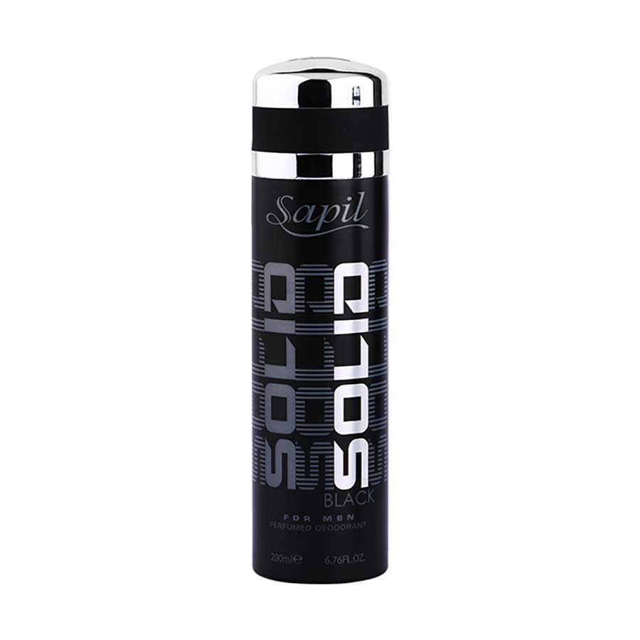 Sapil Solid Black Men's Energizing Citric Aroma Deodorant Spray