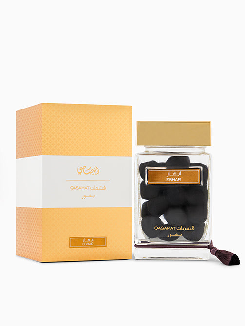 Rasasi Qasamat Ebhar Luxury Oriental Bakhoor Incense 130g Jar