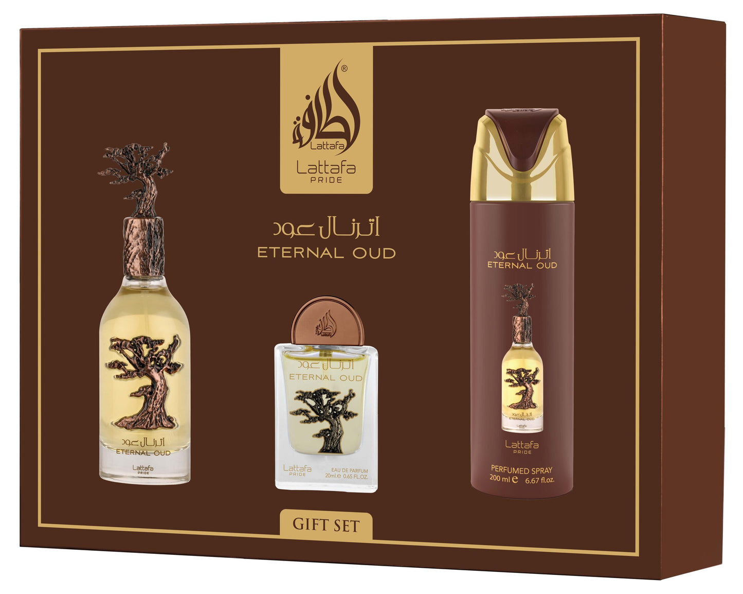 Lattafa Pride Eternal Oud 3-Piece Luxury Fragrance Gift Set