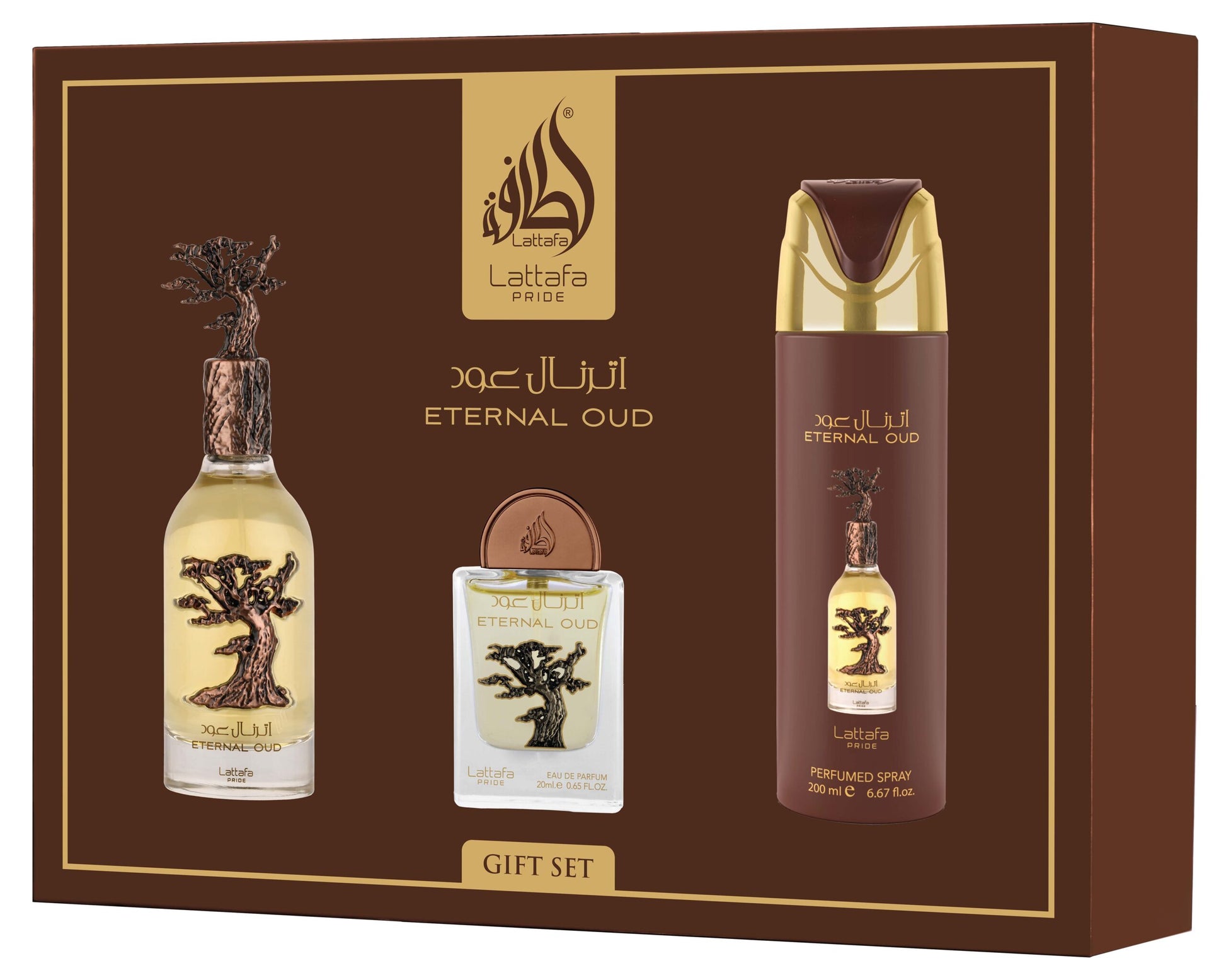 Lattafa Pride Eternal Oud 3-Piece Luxury Fragrance Gift Set