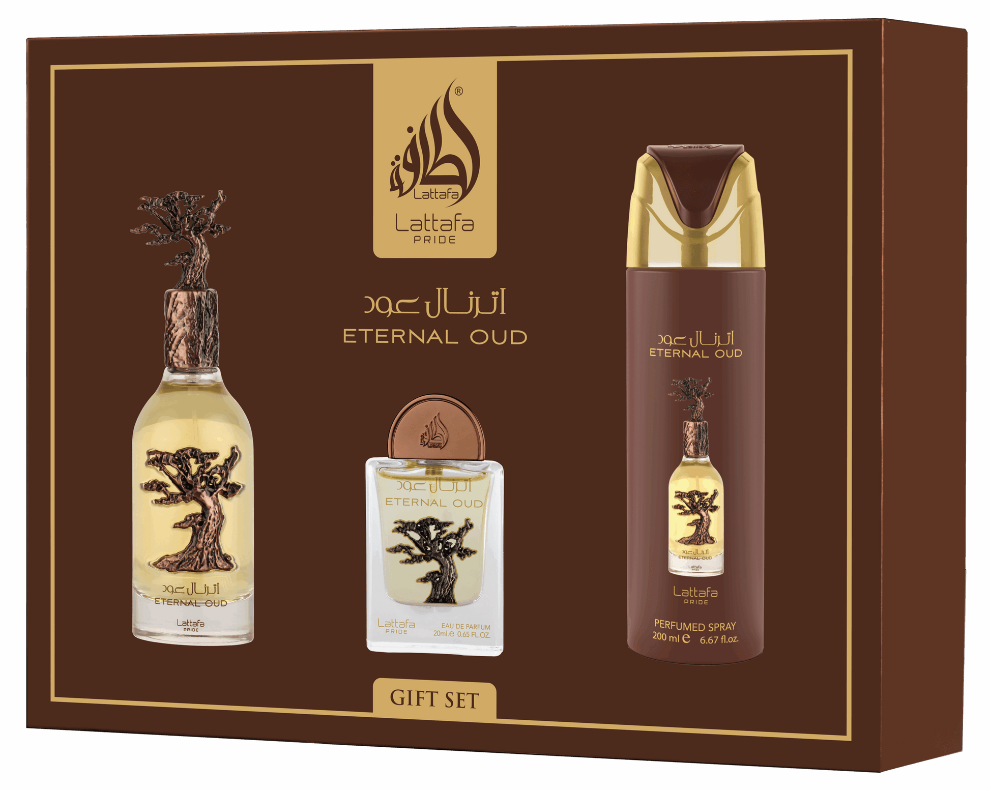 Lattafa Pride Eternal Oud 3-Piece Luxury Fragrance Gift Set