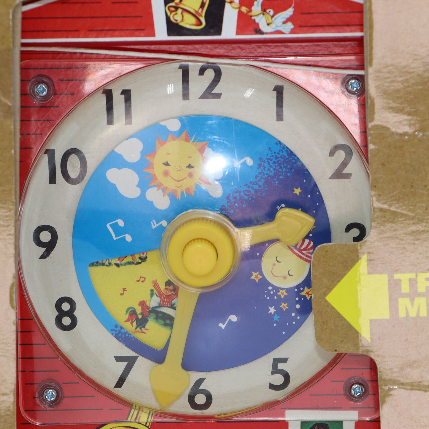 Fisher Price Classic Retro Music Box Teaching Clock Educational Toy