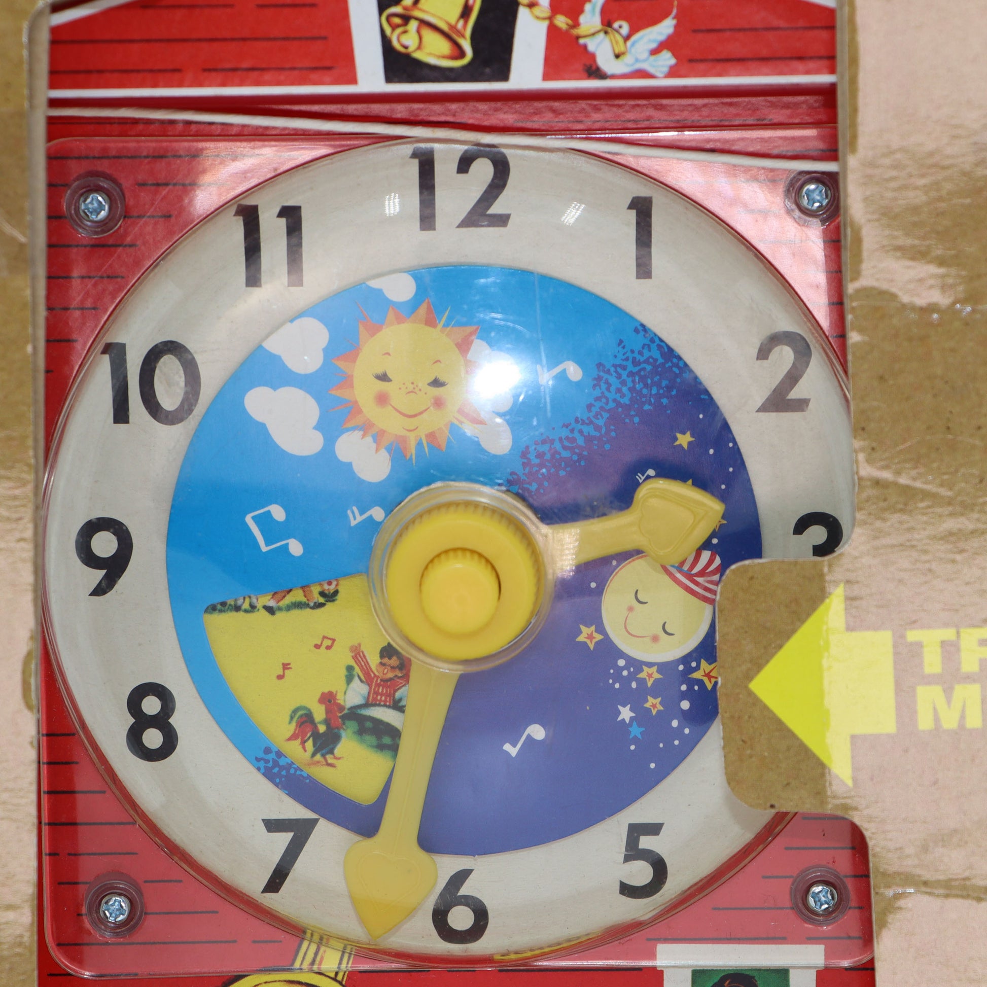 Fisher Price Classic Retro Music Box Teaching Clock Educational Toy