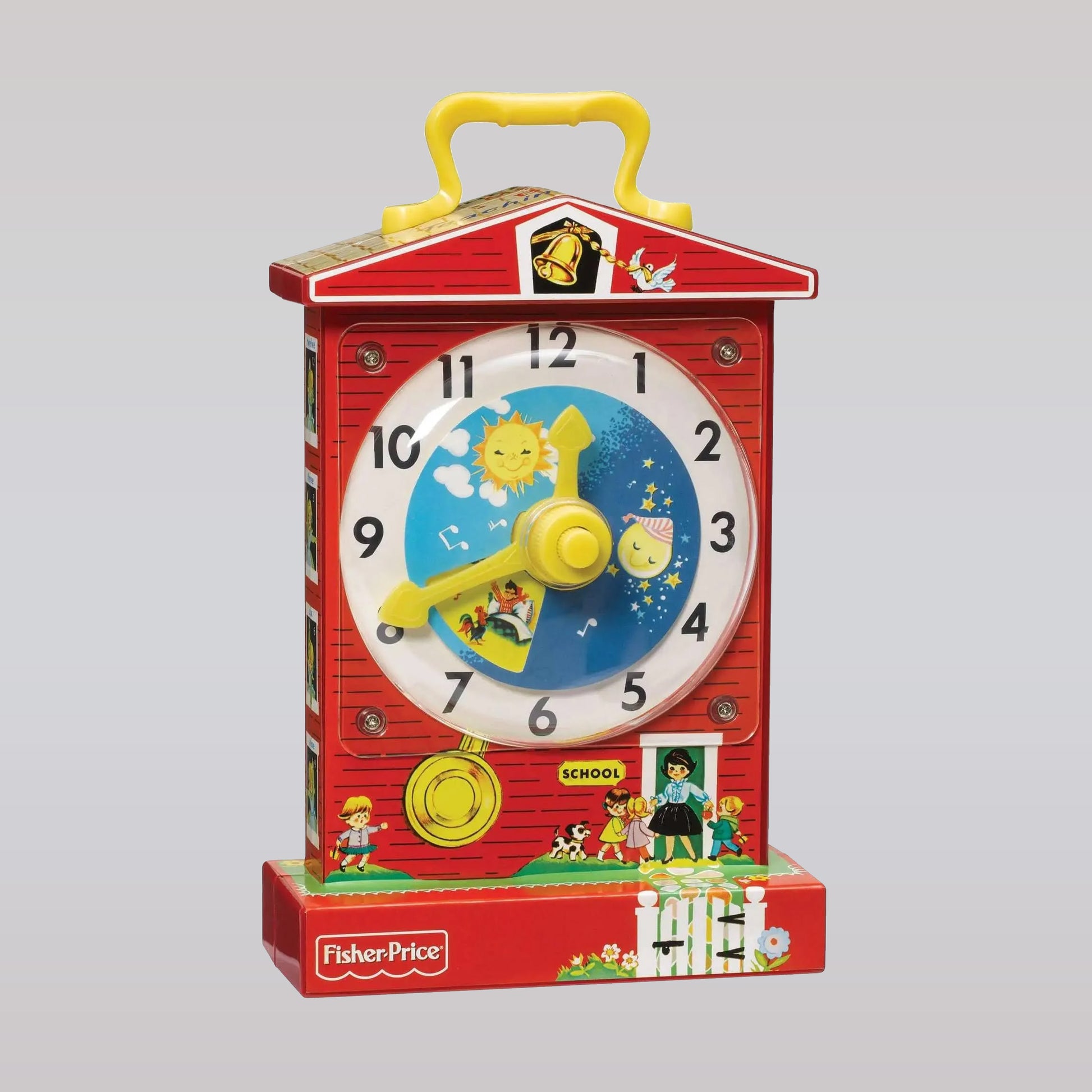 Fisher Price Classic Retro Music Box Teaching Clock Educational Toy