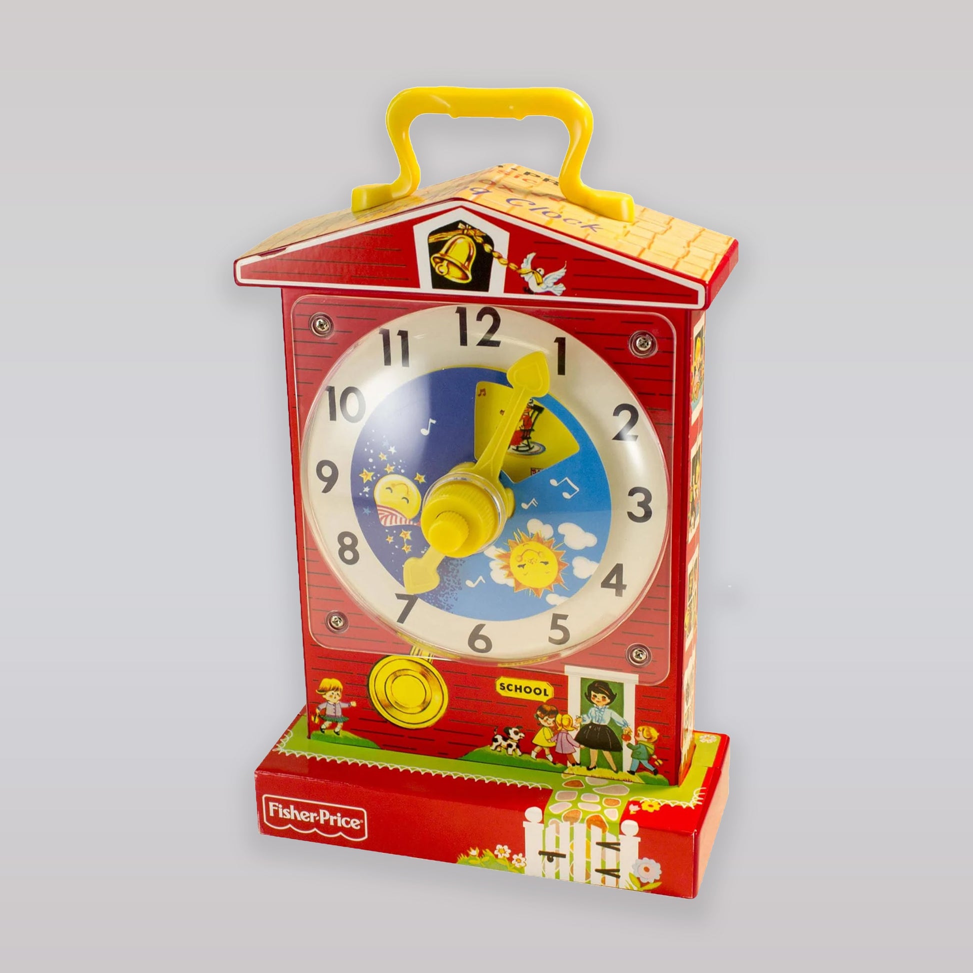 Fisher Price Classic Retro Music Box Teaching Clock Educational Toy