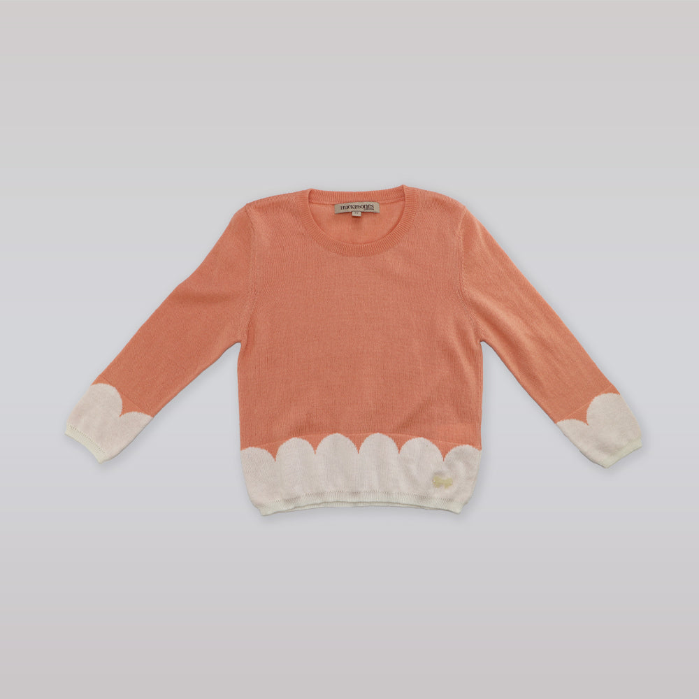 Huckle Bones Luxury Cream Cashmere Jumper for Toddler Girls
