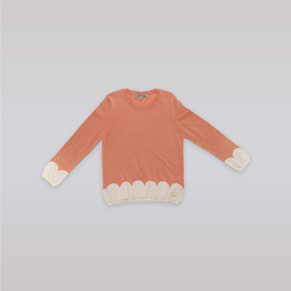 Huckle Bones Peach Cashmere Jumper for Girls Age 6