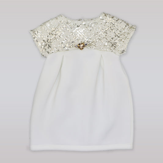 La Stupenderia Girls Swarovski Crystal Waist Elegant Shaped Party Dress