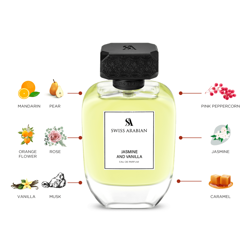 Swiss Arabian Jasmine and Vanilla Sweet Floral Long Lasting Eau de Parfum