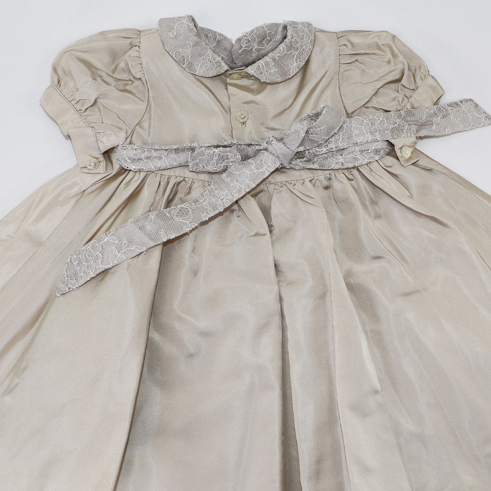 Elegant La Stupenderia Hand Smocked Embroidered Cotton Baby Party Dress