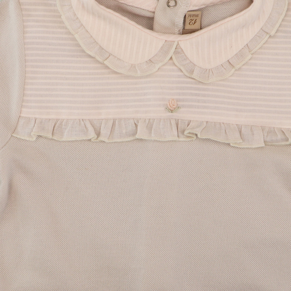 La Stupenderia Luxury Baby Grey and Blue Long Sleeve Romper