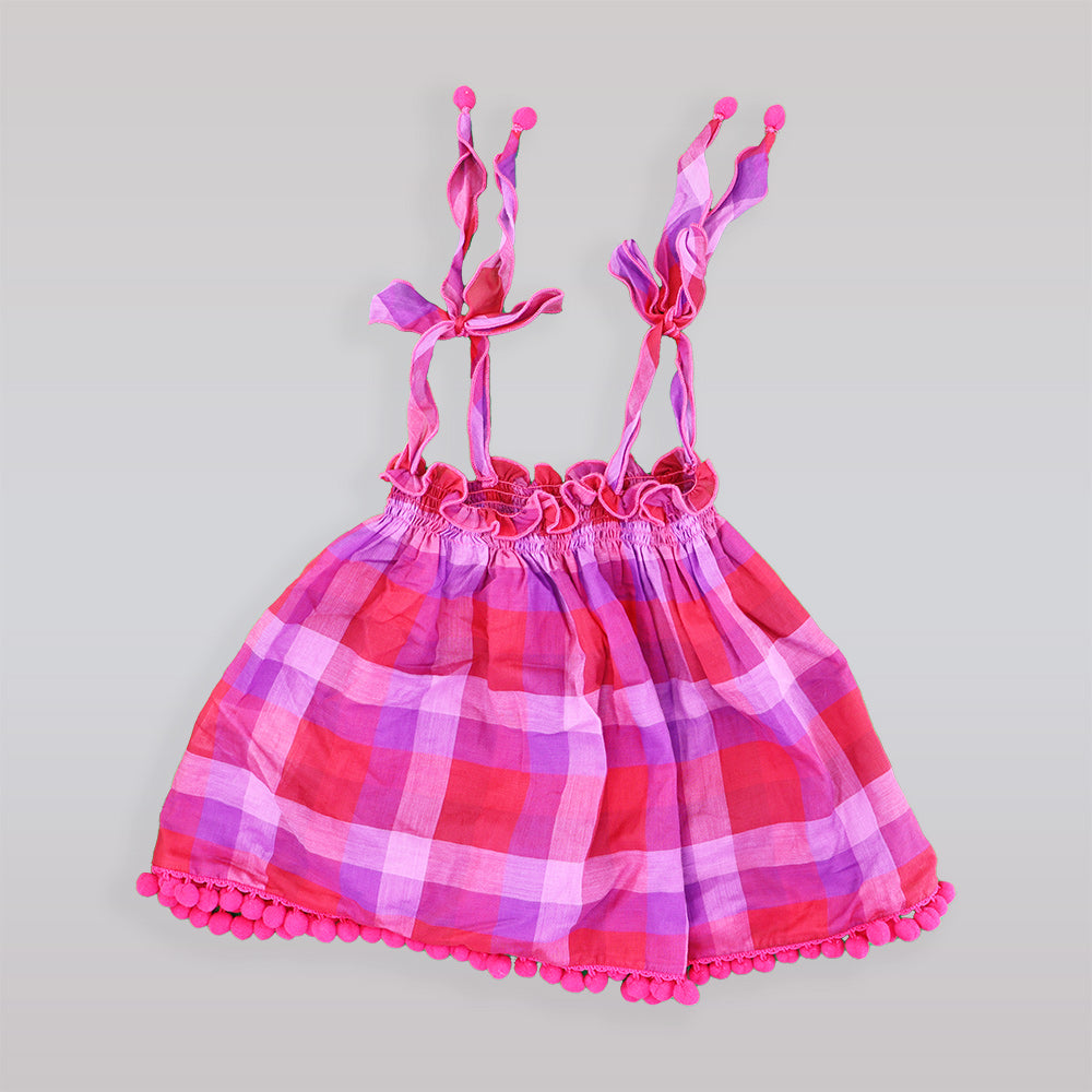 La Stupenderia Floral Cotton Sun Dress for Baby Girls