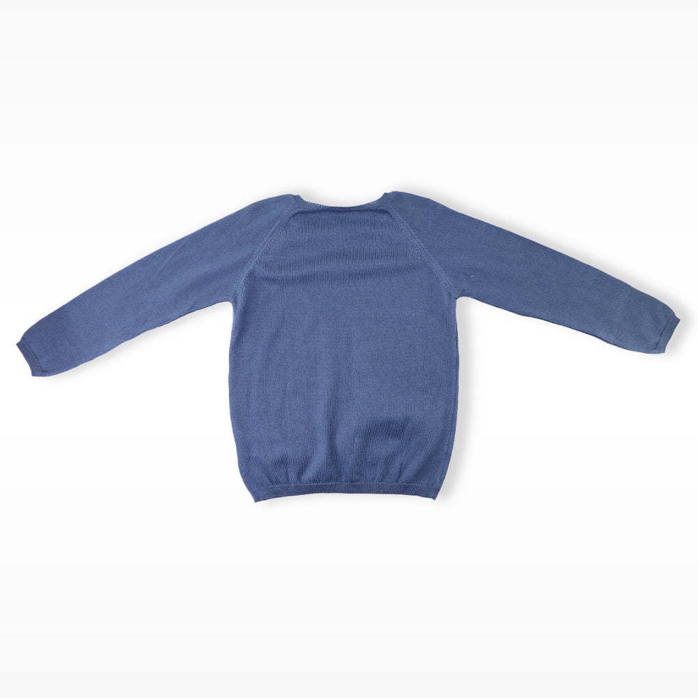 Les Enfantines Navy Blue Torpulovr Knit Sweater for Kids