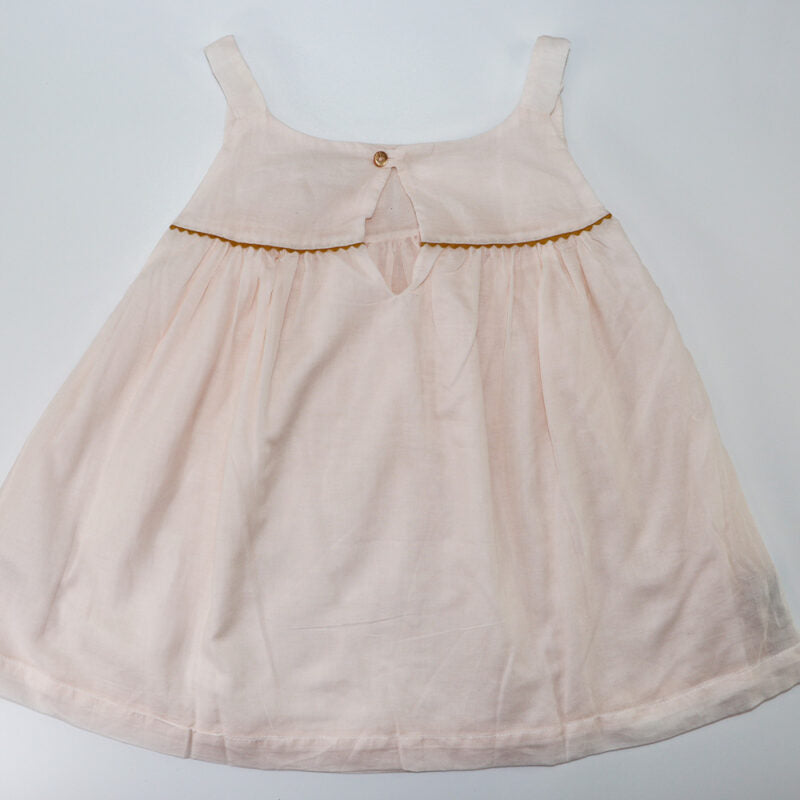 Les Enfantines Moin Blouse Sleeveless Pink Voile Girls Top