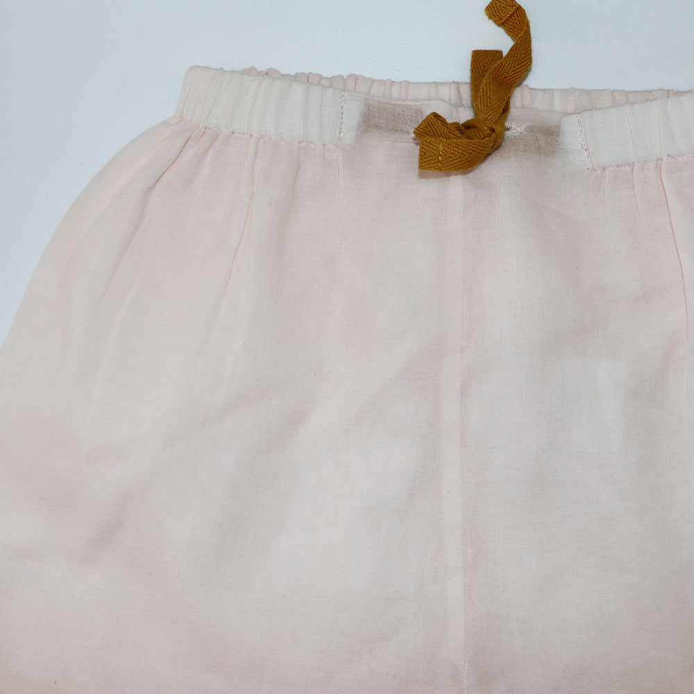 Les Enfantines Baby Girl Sleeveless Rouel Romper in Soft Pink
