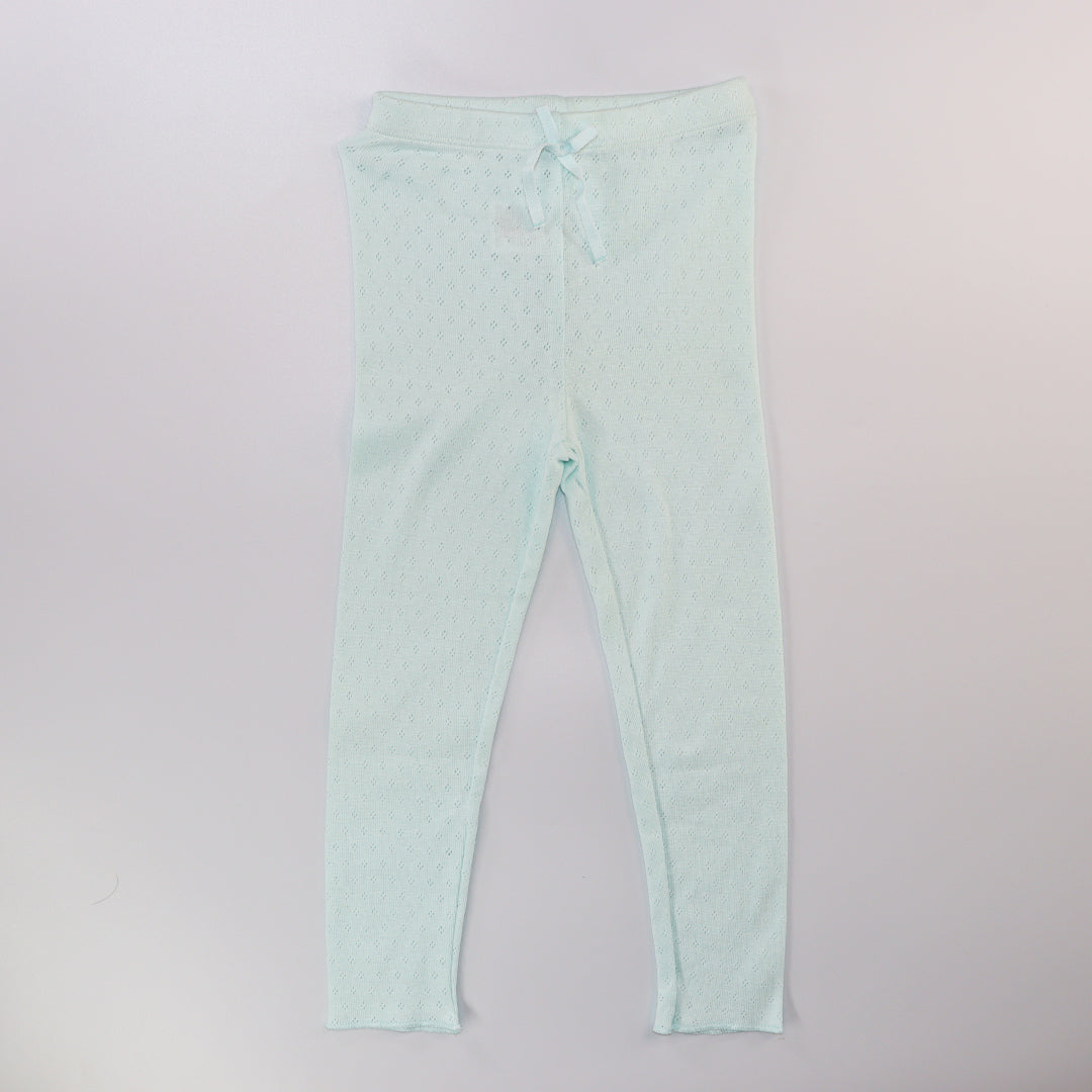 Les Enfantines Soft PHQ Aqua Green Leggings for Girls