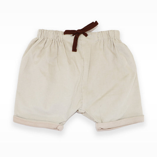 Les Enfantines Beige Toucan Print Cotton Baby Shorts for Boys