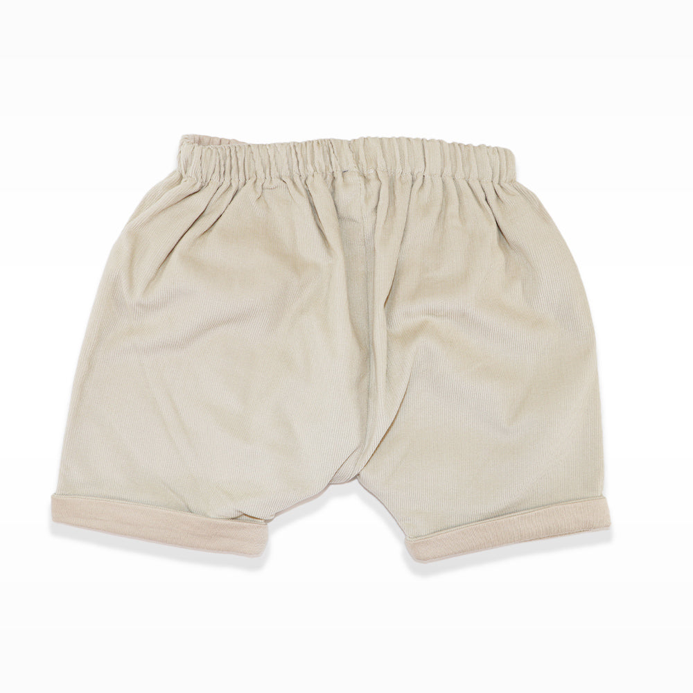 Les Enfantines Beige Toucan Print Cotton Baby Shorts for Boys