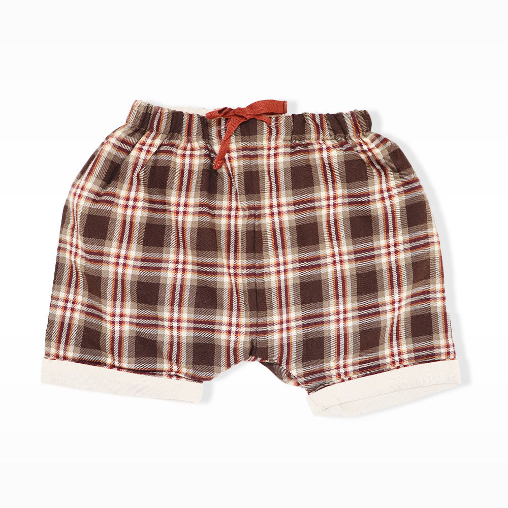 Les Enfantines Baby Boys Toucan Gingham Check Cotton Shorts
