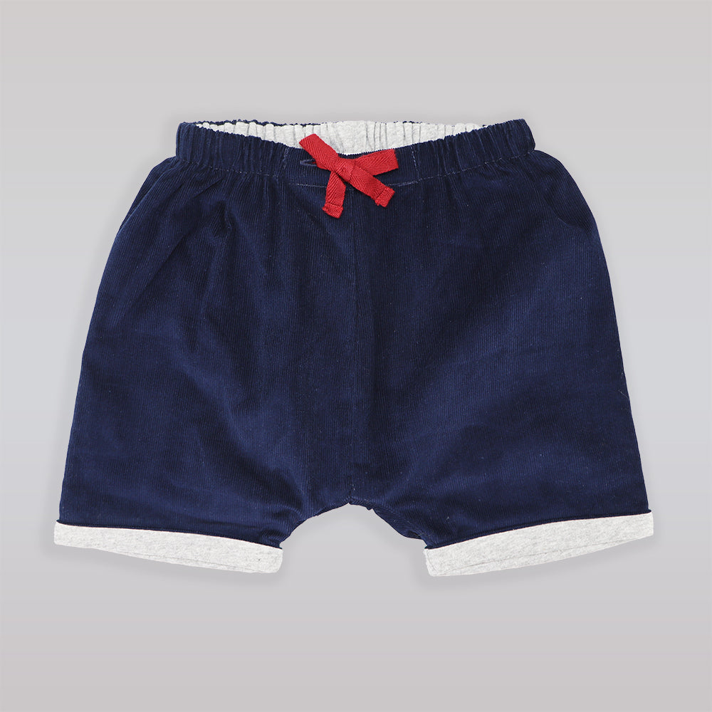 Les Enfantines Navy Toucan Print Cotton Shorts for Baby Boys