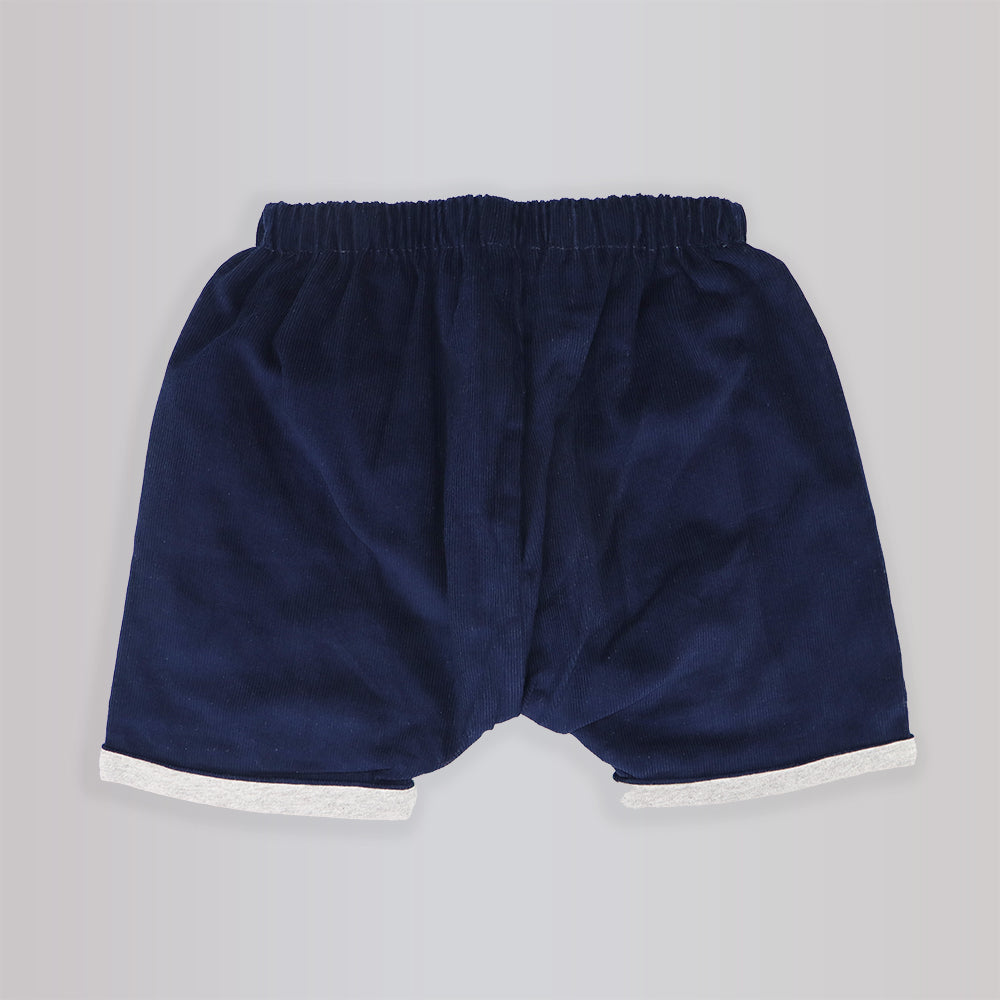 Les Enfantines Navy Toucan Print Cotton Shorts for Baby Boys