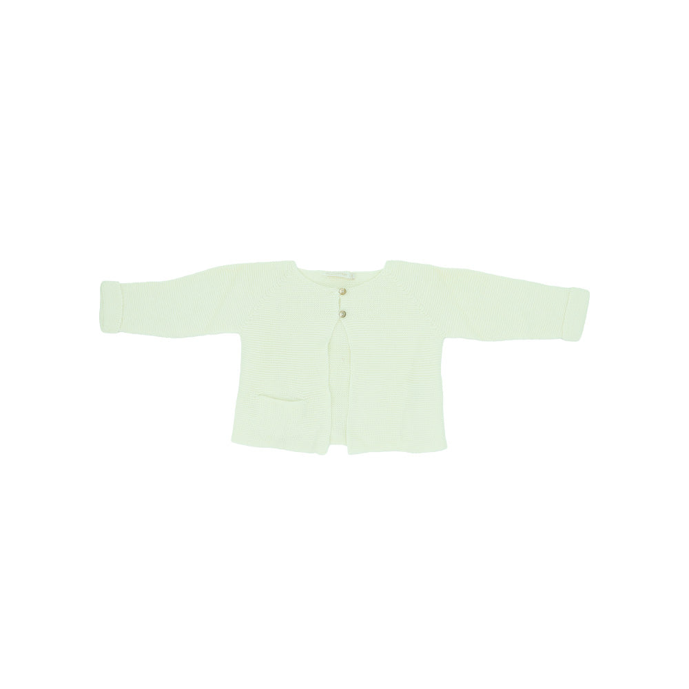 Les Enfantines Lucio Milk White Knitted Cardigan for Babies