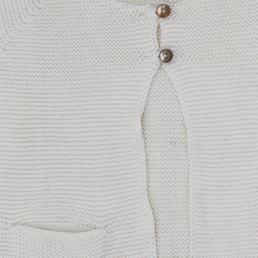 Les Enfantines Lucio Milk White Knitted Cardigan for Babies
