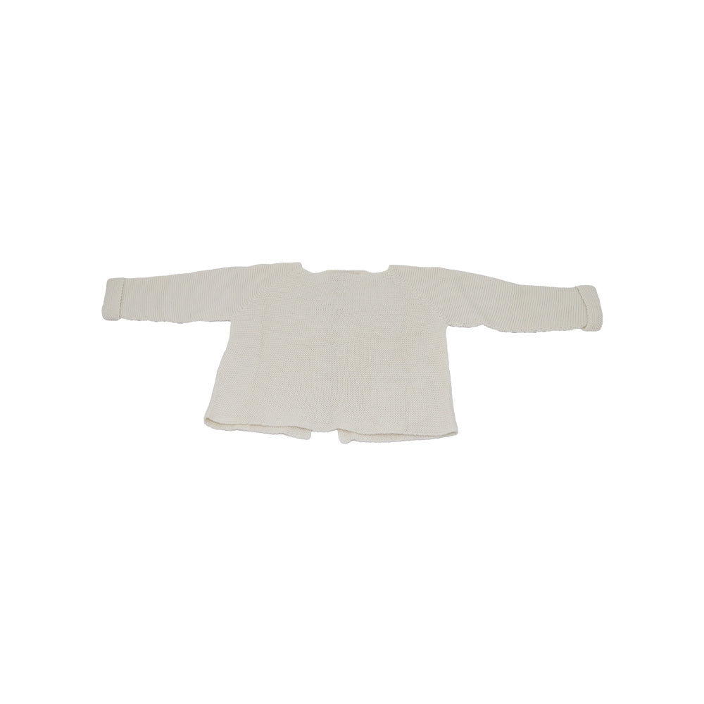 Les Enfantines Lucio Milk White Knitted Cardigan for Babies