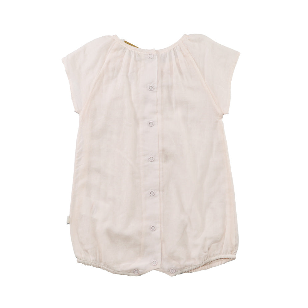 Les Enfantines Baby Girl Pink Voal Corneil Romper 6 Months