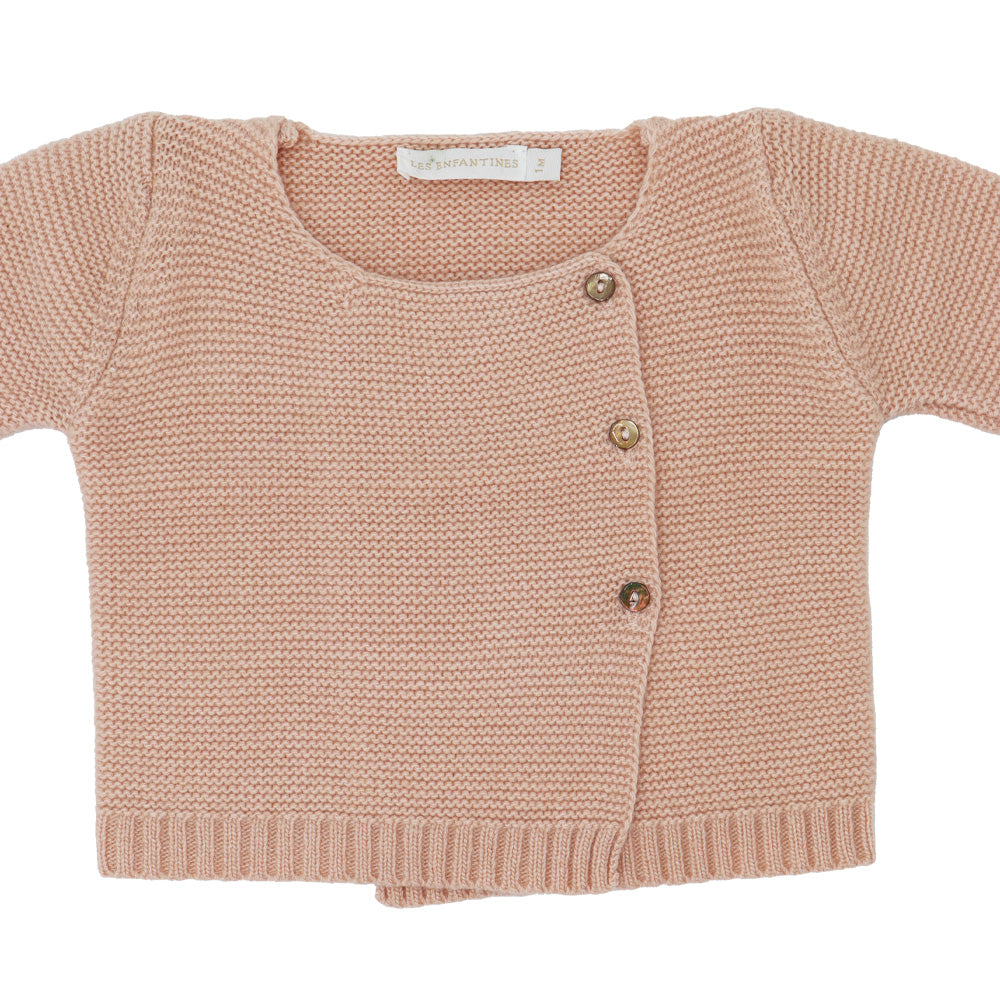 Les Enfantines Blush Pink Lucio Levest Soft Baby Bodysuit