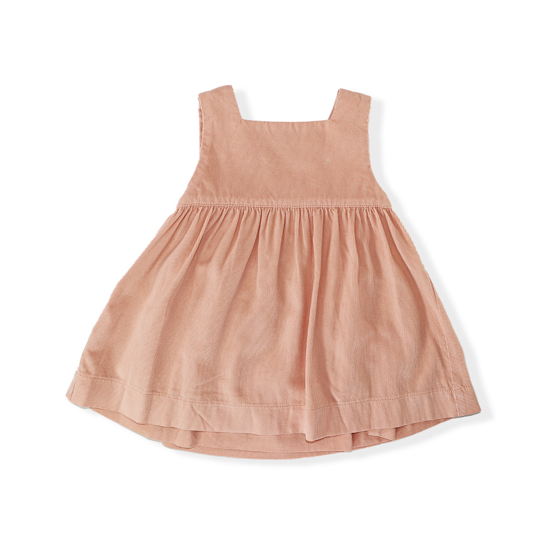 Les Enfantines Baby Girls Pink Corduroy Papillon Butterfly Dress