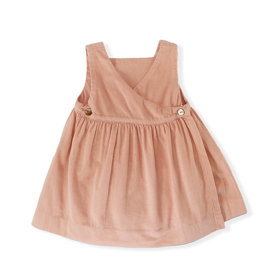 Les Enfantines Baby Girls Pink Corduroy Papillon Butterfly Dress