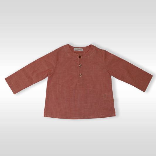 Les Enfantines Girls Bourdon Gingham Blouse in Oran Vichy