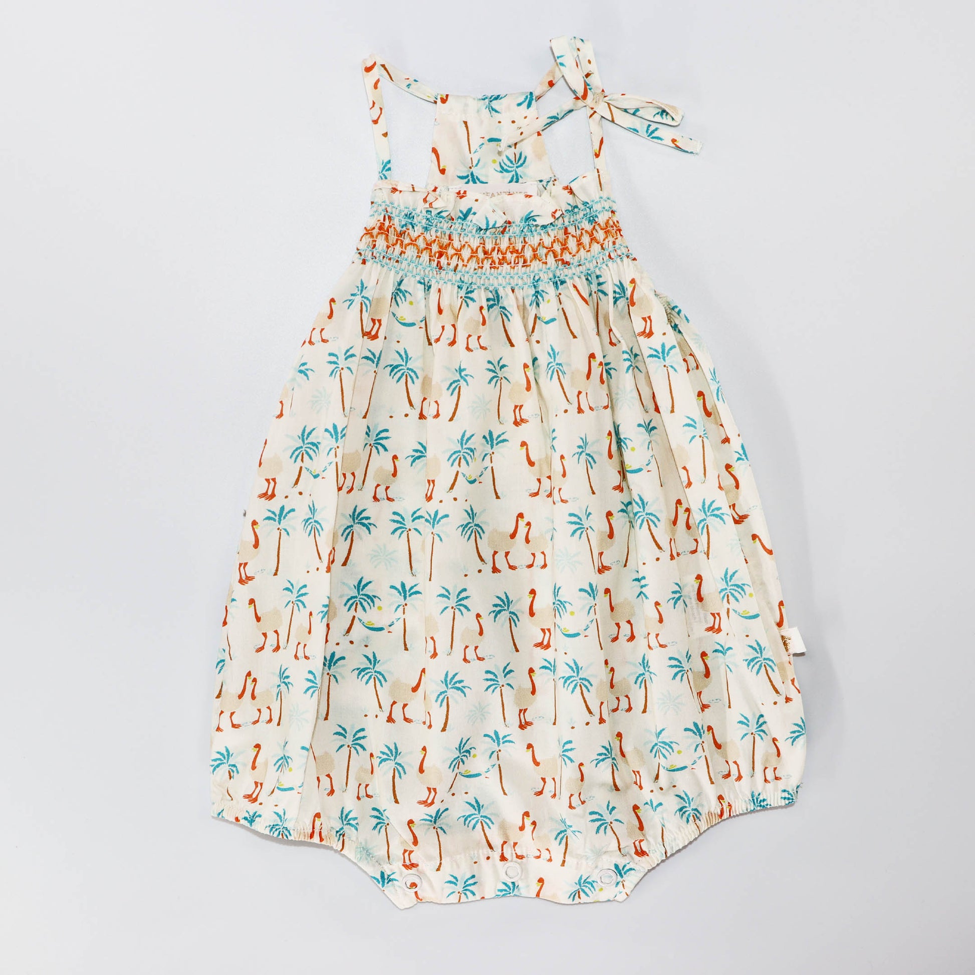 Les Enfantines Baby Peroquet Romper in Dakar Print Cotton