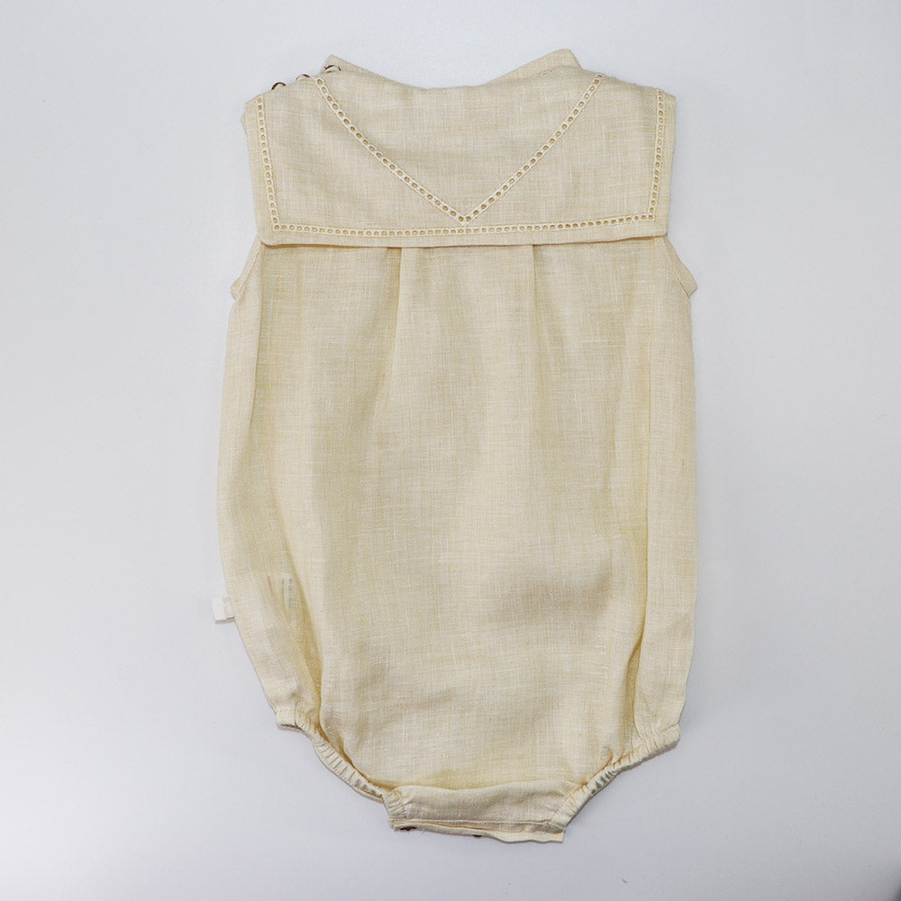 Les Enfantines Mouete Baby Romper in Corn Silk Yellow