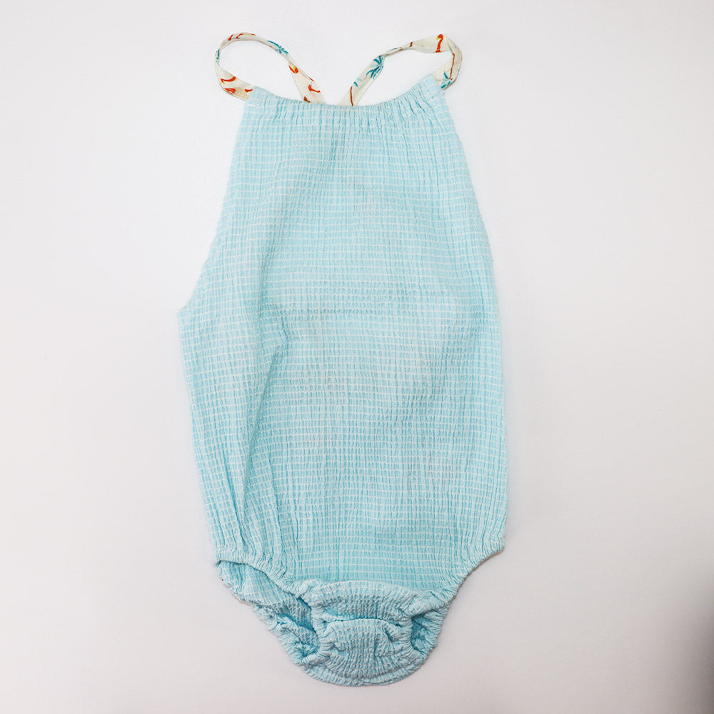 Les Enfantines Girls Papillon Butterfly Green Ruffle One Piece Swimsuit