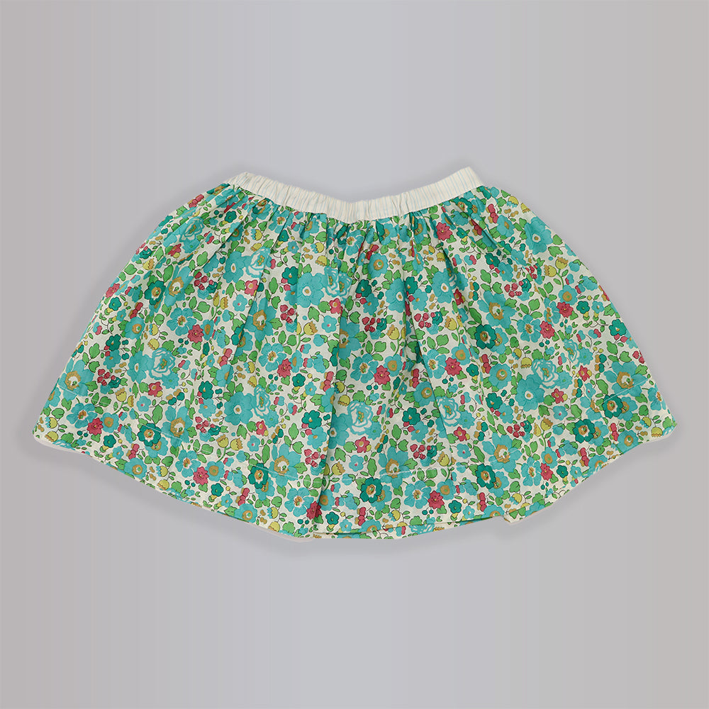 Les Enfantines Alouette Girls Liberty Besty Floral Cotton Print Skirt