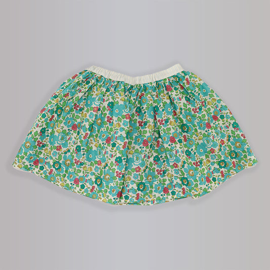 Les Enfantines Alouette Girls Liberty Besty Floral Cotton Print Skirt
