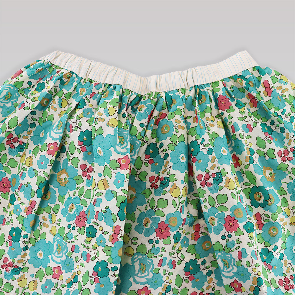 Les Enfantines Alouette Girls Liberty Besty Floral Cotton Print Skirt