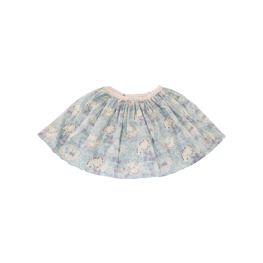 Les Enfantines Alouette Liberty Sea Green Floral Cotton Kids Dress