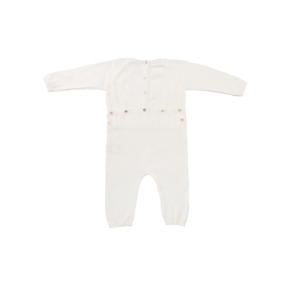 Les Enfantines Off White Baby Grenouille Romper Soft Cotton One-Piece