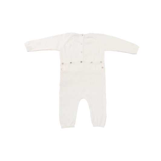 Les Enfantines Off White Baby Grenouille Romper Soft Cotton One-Piece